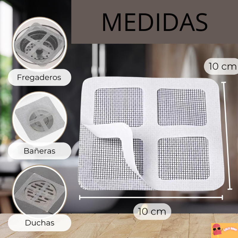 Set 10 Malla Filtro Autoadhesiva Desagüe