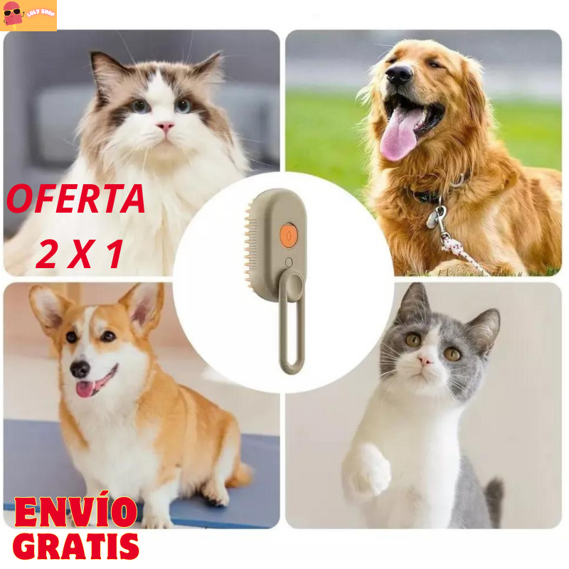 Cepillo Para Mascotas Al Vapor 3 En 1
